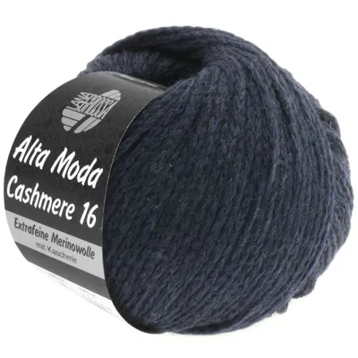 Immagine prodotto di Lana Grossa ALTA MODA Cashmere 16 50 g filato indemagliabile super morbido in Lana extra fine con cashmere 110 m colore 011 - blu notte