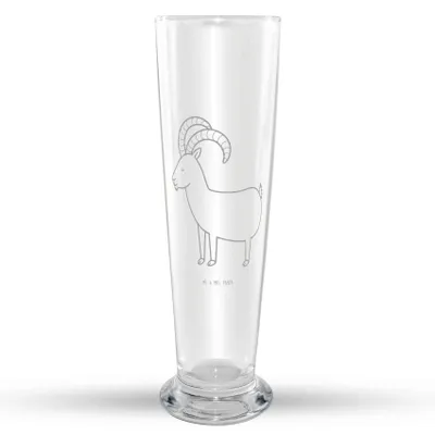 Produktbild von Mr. & Mrs. Panda Bierglas Sternzeichen Steinbock - Transparent - Geschenk, Ziege, Horoskop, Geburtstag Dezember, Weizen Glas, Mr Mrs Weizenglas, Januar, Weizenbier, Bock