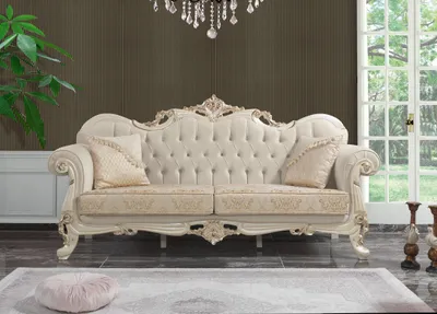 Zdjęcie produktu dla Sofa 3-osobowa sofa tapicerowana tkaniną sofa 3-osobowa sofa tapicerowana tkaniną Chesterfield beżowa