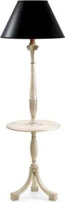 Produktbild von Casa Padrino Luxus Barock Stehleuchte mit Beistelltisch Antik Creme / Schwarz Ø 49 x H. 148 cm - Prunkvolle Barockstil Stehlampe - Luxus Qualität -  Italy