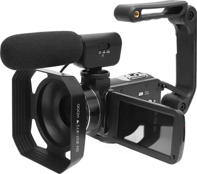 Image de caméra vidéo 4K, écran tactile 3 pouces, vlog WLAN HD 56 MP avec microphone stabilisateur, objectif grand angle
