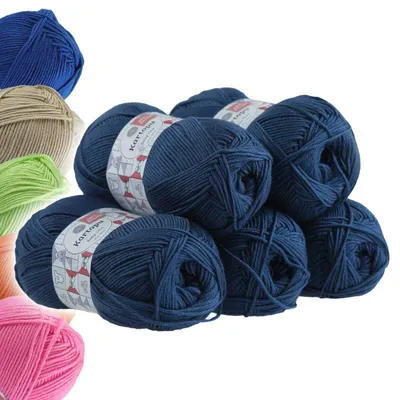 5x100g Strickgarn Kartopu BABY ONE dunkelblau