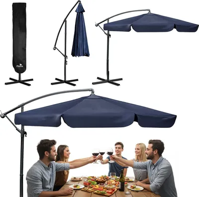 Zdjęcie produktu dla Parasol ogrodowy składany 6 segmentowy 350 cm z pokrowcem Plonos PL-880