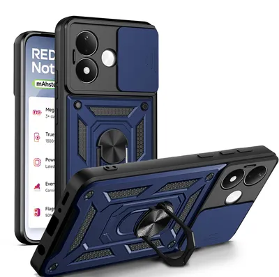 Produktbild von Outdoor Hülle Xiaomi Redmi Note 17 Pro 5G Handyhülle Kameraschutz Ringhalter Blau