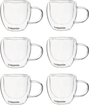 Produktbild von HOMLA CEMBRA Glas transparent 80 ml 6er-Set