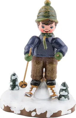 Immagine prodotto di Arte popolare di Hubrig "Bambini d'inverno - corsa con le racchette da neve 8 cm"