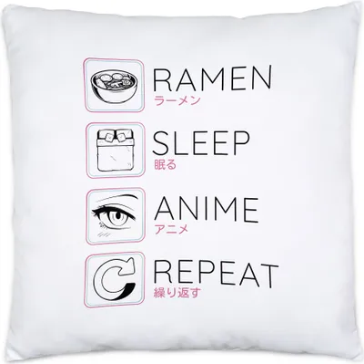 Produktbild von Ramen Sleep Anime Repeat Kissen Inkl Füllung Japan Manga Otaku Baka Geschenkidee