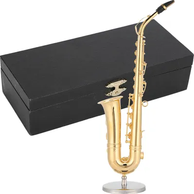 Obrázok produktu pre Saxofón ozdoby miniatúrne dekorácie mini hudobný nástroj model darčekové remeslo 19cm