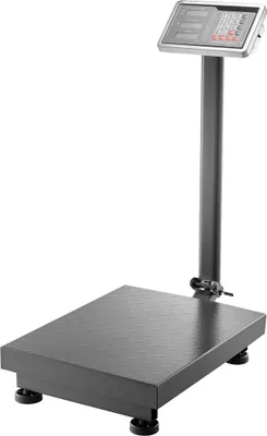 Immagine prodotto di Bilancia digitale da pavimento, portata 300 kg, precisione 50 g, con LB/KG, tara, calcolatore di prezzo, alimentatore CA/CC, adatta per bagagli, spedizioni, pacchi, affrancatura.