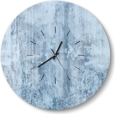 Produktbild von DEQORI Glasuhr Ø50 cm Modern 'Ewige Betontextur' Wanduhr Glas Uhr Design leise Küchenuhr