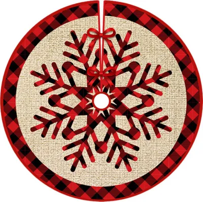 Produktbild von Weihnachtsteppich in ROT mit SCHNEEFLOCKEN-Motiv