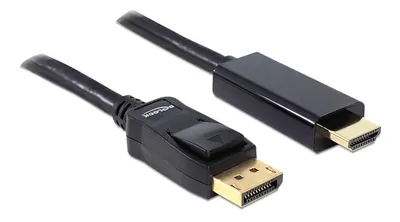 Obrázok produktu pre Delock kábel Displayport 1.1 samec > Vysokorýchlostný HDMI-A samec pasívny 1 m čierny