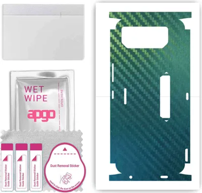 Produktbild von apgo Rückseite + Seiten Schutzfolie, Skin, kompatibel mit Asus ROG Phone 6 Pro, Hinten Displayschutzfolie aus Vinylfolie, kratzfest, einfache Montage - Kohlenstoff-Chamäleon CAKA1