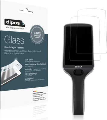 Produktbild von 2x Schutzfolie für Zebra PS30 matt - Anti-Shock 9H Folie dipos Glass Kunststoffglas