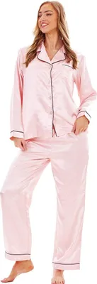 Immagine prodotto di Keanu - Pigiama con pantaloni lunghi da donna, in raso TC834 (42 DE - 44 DE) (Rosa)