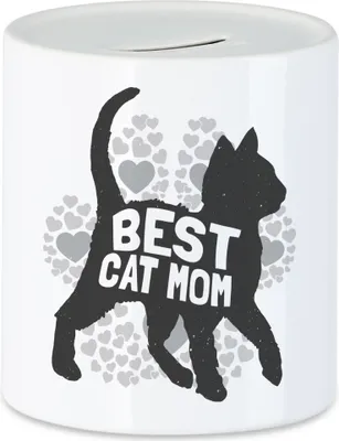 Produktbild von Best Cat Mom Spardose Katzen-Mama Geschenk Katzenliebhaber Katzenbesitzer Katzen Kätzchen