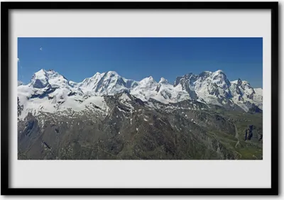 Produktbild von Bild 100x70 MDF-Rahmen Wandkunst Schneeberglandschaft