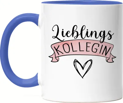 Produktbild von Lieblingskollegin Tasse Blau Arbeitskollegin Abschiedsgeschenk Büro Ruhestand