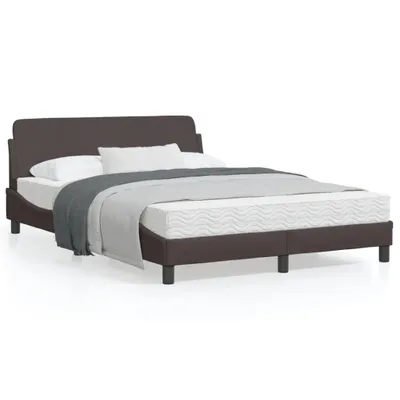 Productafbeelding van Maison Exclusive - Bedframe "Dover", donkerbruin, 140x190 cm, gestoffeerd