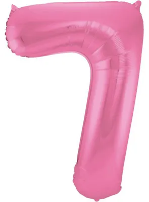 Produktbild von XL Folienballon Zahl 7 matt rosa