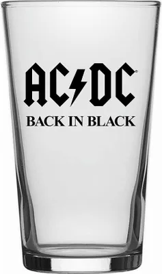 Obrázek produktu pro AC/DC - Sklenice na pivo "Back In Black" RO12078 (jedna velikost) (průhledná)