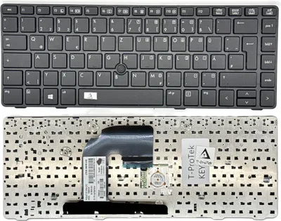 Produktbild von Tastatur - Farbe: schwarz - mit schwarz Rahmen - Deutsches Tastaturlayout kompatibel für HP P/N: 635768-041
