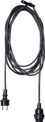 Produktbild von Star Trading 418-31 E27-Fassung "Ute"2,5 m Länge, vielseitig einsetzbar,mit Aufhängung und Feststellring,schwarzes Kabel, outdoor