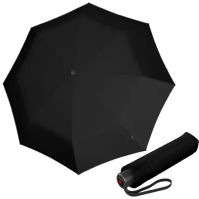 Zdjęcie produktu dla Knirps KNIRPS A.050 MEDIUM BLACK - elegancki parasol składany