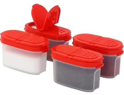 Produktbild von Gewürzdose Gewürzbehälter Kräutertopf - 4 oz - Transparent - Luftdicht mit Streuer