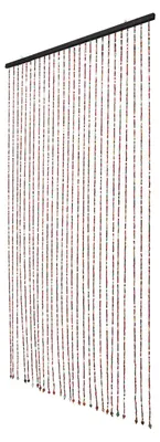 Produktbild von Feng Shui Bambusvorhang - Perlenvorhang für Tür - 27 Stränge - 90x175 cm - handgefertigter Raumteiler - Wanddeko - Einweihungsgeschenk - bunt