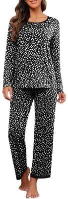 Image de Ensemble pyjama pour femmes, avec manches longues et pantalon