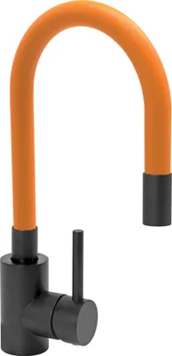 Produktbild von Küchenarmatur Flexible BLACK, orange Wasserhahn, Spültischarmatur, Mischbatterie
