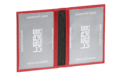 Produktbild von LEAS Ausweismappe- & -hülle mit 2 Sichtfenstern Echt-Leder, rot/Cherry Card-Collection