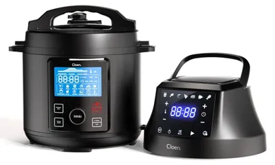 2-in-1 Küchenmaschine, Kochtopf & Heißluftfritteuse, 6 l, 1300 W