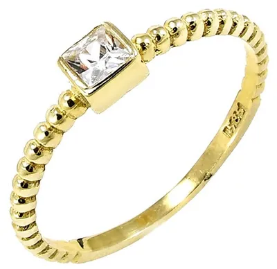 Produktbild von Ring Glare588 aus 14 Karat Gold und Zirkoniumdioxid, hypoallergen, Ringgröße 54