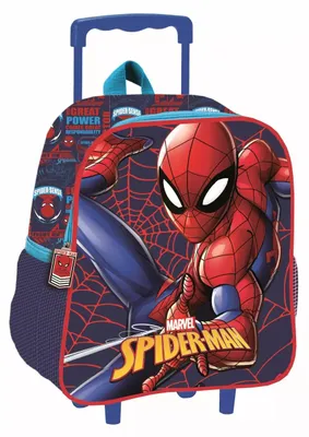 Obrázok produktu pre Marvel Spider-Man, detský batoh s 3D motívom, vhodný do škôlky, s príručnou taškou, 32 cm