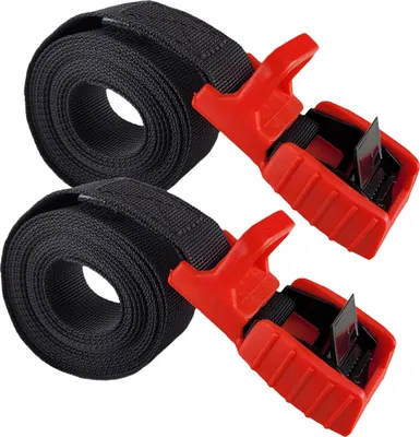 Produktbild von 2x Spanngurt Zurrgurt Klemmschloss mit Gummischutzkappe1 tlg 2 m x 2,5 cm 500 kg