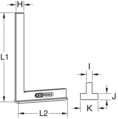 Productafbeelding van KS TOOLS aanslaghoek 300.0215, 40,0 mm, gereedschapsstaal, 2700 g