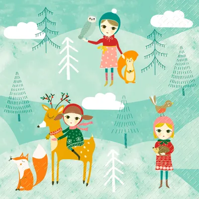 Produktbild von Serviette "Winter Geschichte" 5 Stück