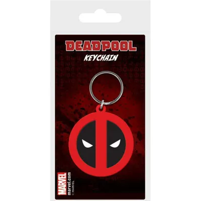 Produktbild von Marvel Comics Gummi-Schlüsselanhänger Deadpool Symbol 6 cm