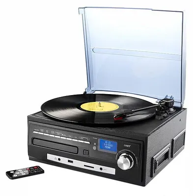 Image de auvisio Chaîne hi-fi MHX-600.LP Lecteur de musique + numériseur pour disques vinyles, CD, MC, MP3, USB, SD