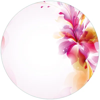 Produktbild von Wallario Premium Glasbild, freischwebende Optik, kräftige Farben, rund 50cm Durchmesser, Motiv Pinkes Blumenbuket