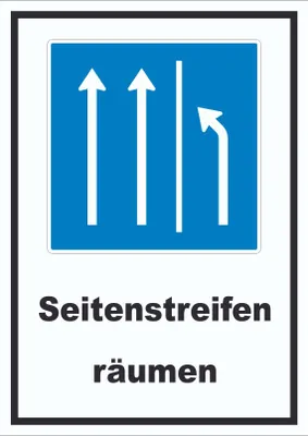 Produktbild von Schild Seitenstreifen räumen A0 (841x1189mm)