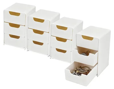 Immagine prodotto di Organizzatore per cassetti, composto da 4 pezzi, ideale per l'ufficio e la casa