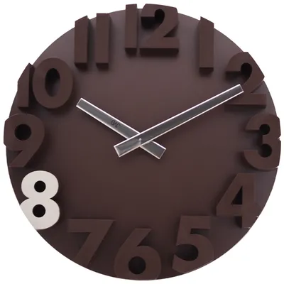 Produktbild von JVD HC16.1 Wanduhr Quarz analog braun modern rund