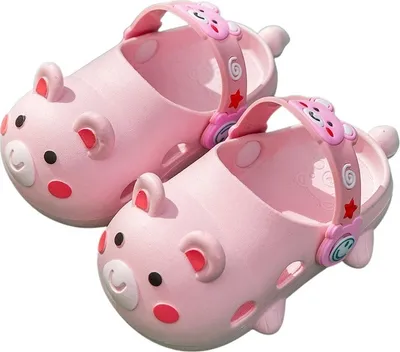 Produktbild von Kinder Clogs Badeslipper Sandale Pantoletten Slipper Schweine T11 Rosa Gr.30/31