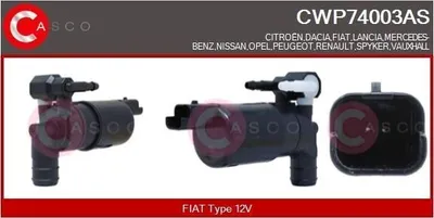 Produktbild von CASCO Waschwasserpumpe für NISSAN Qashqai / Qashqai +2 I (J10, NJ10) CWP74003AS