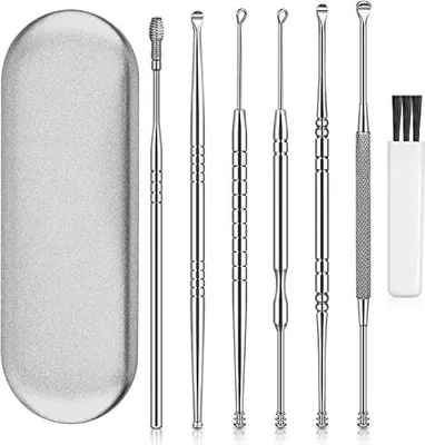 Produktbild von Ohrreiniger-Set, Wachsentferner, Erwachsene, 7-in-1-Pinselschutzbox