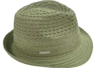Seeberger luftiger Papier Strohhut Trilby in grün