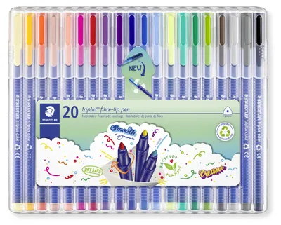 Produktbild von STAEDTLER triplus color 323 Dreikantiger Fasermaler Box mit 20 Farben